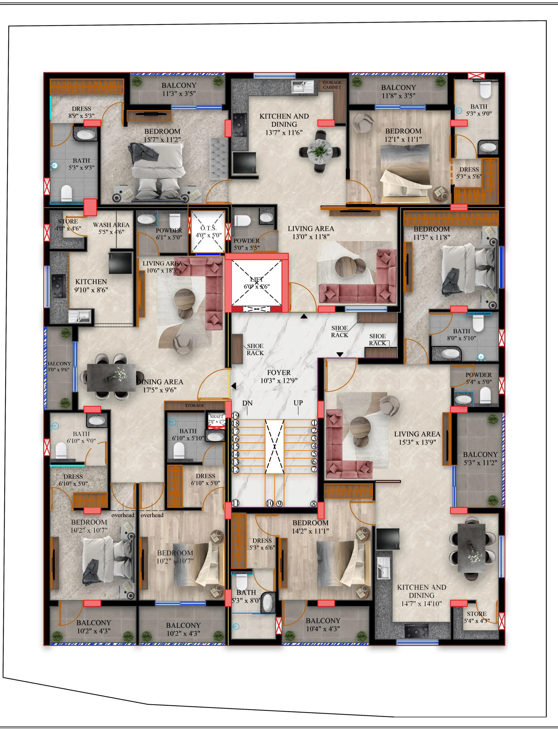 Multi-Storey Apartment View 3
